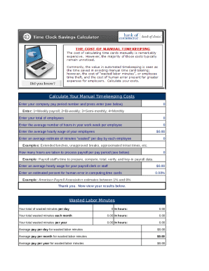 Manual Timekeeping Cost Calculator