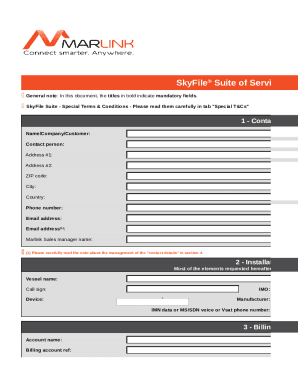 SkyFile Suite Order Form