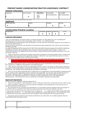 Conservation Practice Assistance Contract