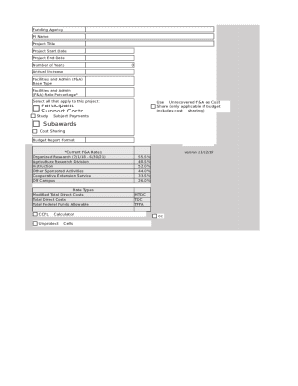 UNL Budget Template Tips and Tricks