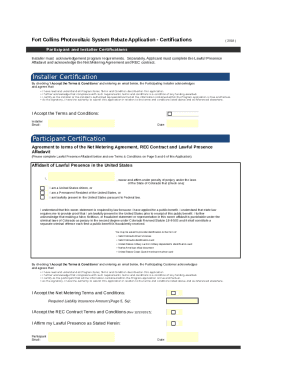 Fort Collins Solar Rebate Application