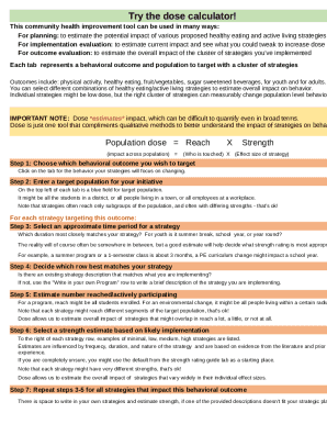 Community Health Dose Calculator
