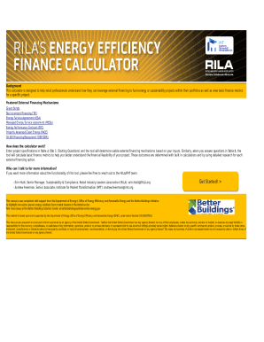Retail Energy Financing Calculator