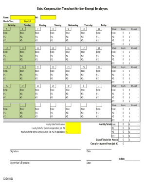 Hourly Rate for Extra Compensation Job #2 (If Applicable): $