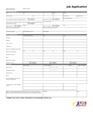 Job Application Form