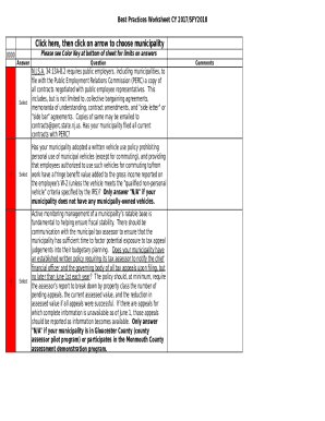 Best Practices Worksheet CY 2017/SFY2018