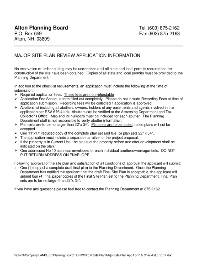 Fillable Online Planning and ZoningTown of Alton NH.gov Fax Email