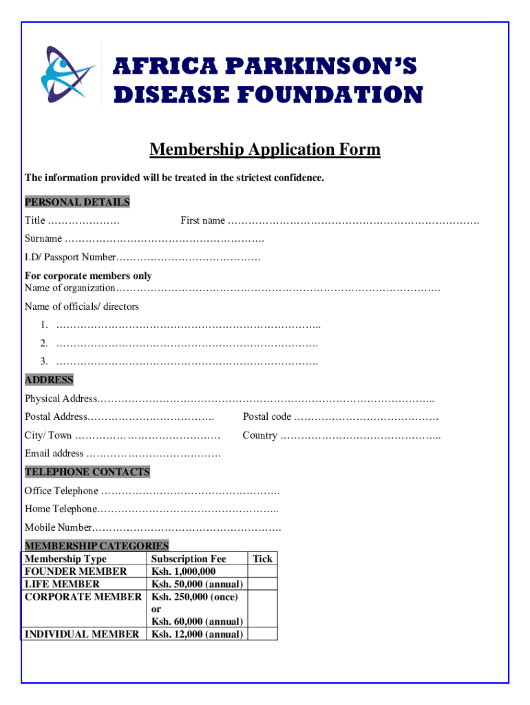 Fillable Online A Guide to Parkinsons Disease Parkinson's Foundation