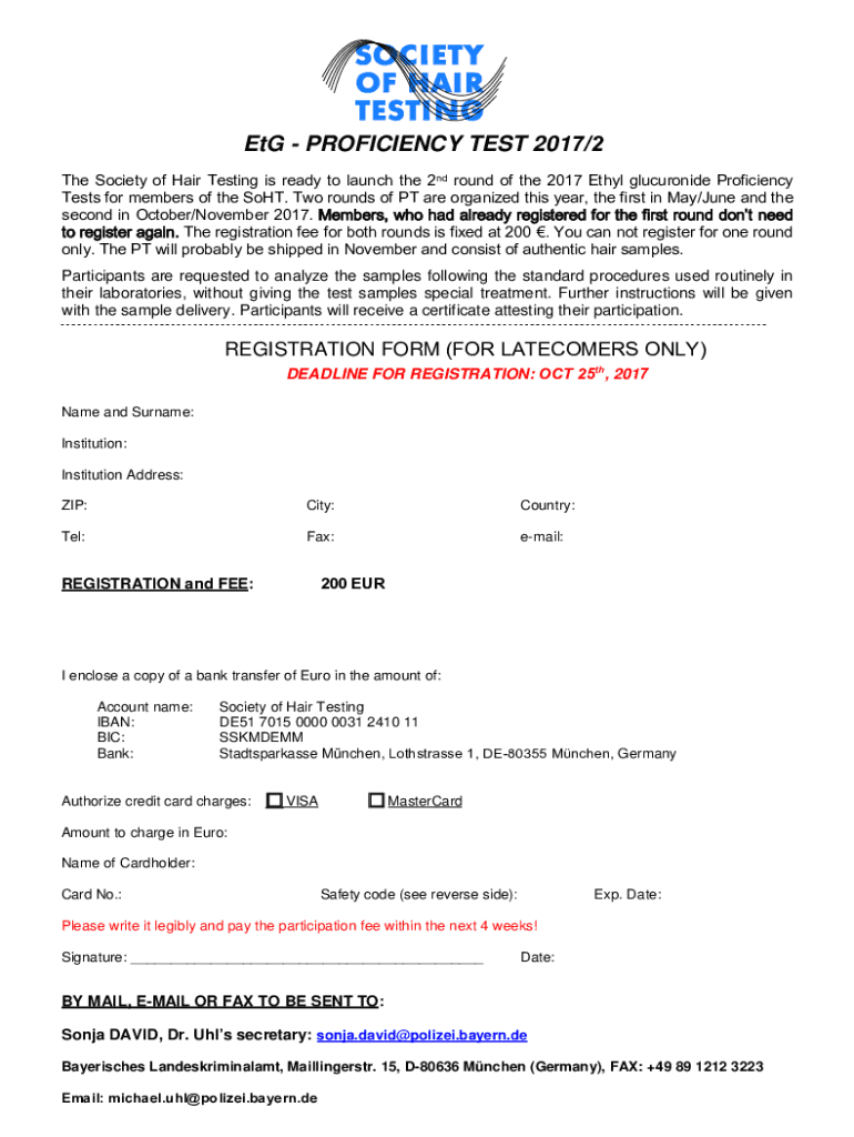 Fillable Online EtG Hair Test Hair Ethyl Glucuronide Test Hair EtG