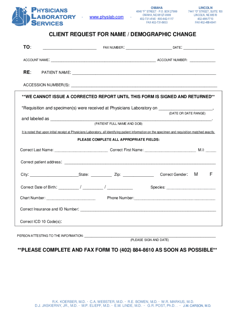 Fillable Online Name Change Forms How to Legally Change Your Name Fax