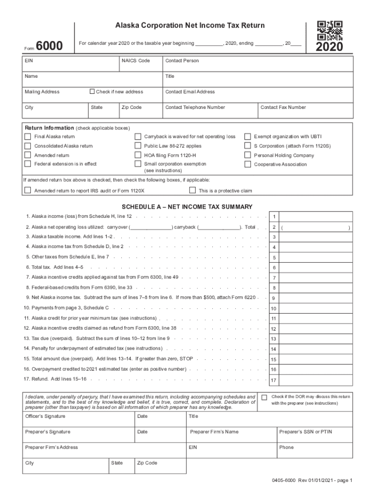 2020 alaska corporation Preview on Page 1.