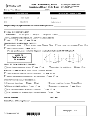 WhidbeyHealth Mammo and Dexa Referral Form