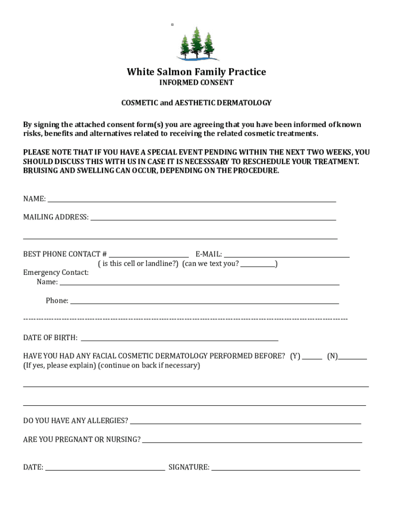 Fillable Online 2017 General Consent Form First Page Fax Email Print ...