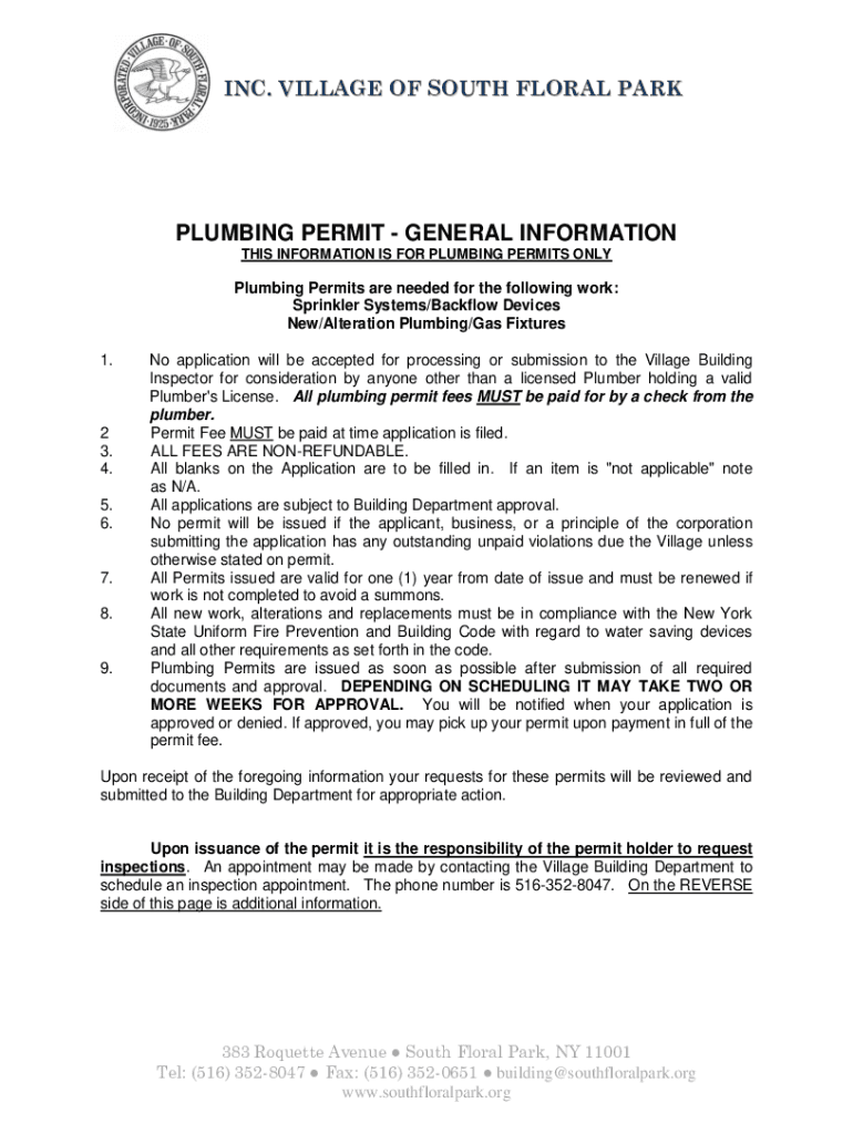 Fillable Online Village of Massapequa ParkIncorporated Village of