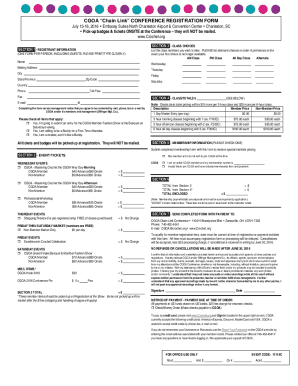 CGOA Chain Link CONFERENCE REGISTRATION FORM July 13-16 ...