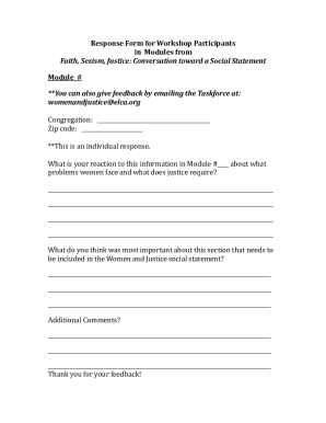 A Shortened Version of the ELCAModule Response Form