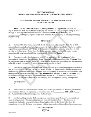 PSCRF Loan Agreement template DRAFT - State of Oregon