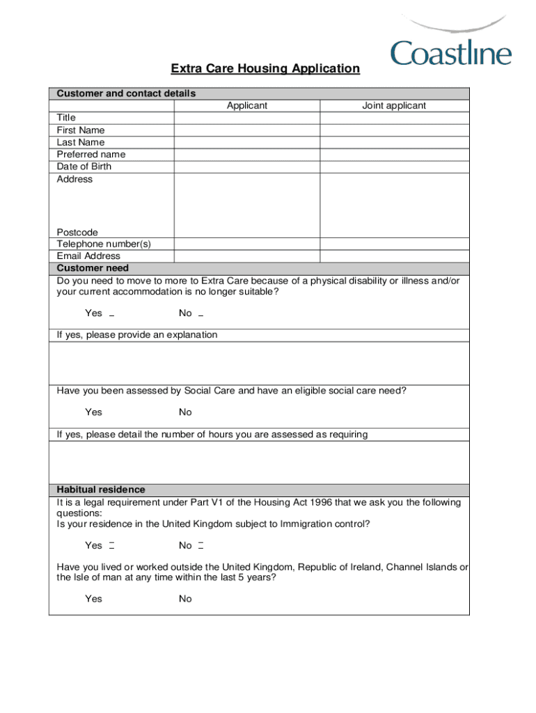 Fillable Online Application Form Home Leeds Jewish Housing