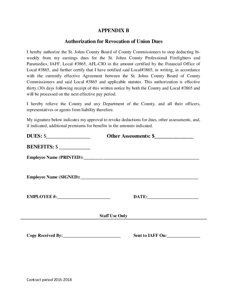 Fillable Online ec sjcfl How can I resign my union membership and stop