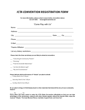 ICTA STATE CONVENTION - MARCH 23-25