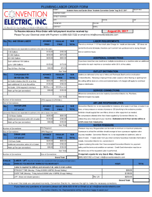 Plumbing Work Order / Invoice - Windy City Forms