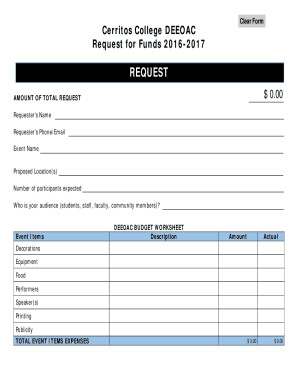Graphic design Request Form - Cerritos College