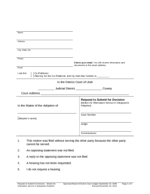 Certificate of Service(Utah Rule of Civil Procedure 5)
