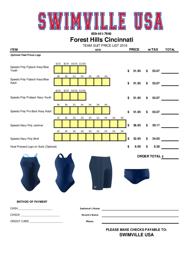Fillable Online SWIM MEET JOB DESCRIPTIONS Forest Hills Swim Club Fax