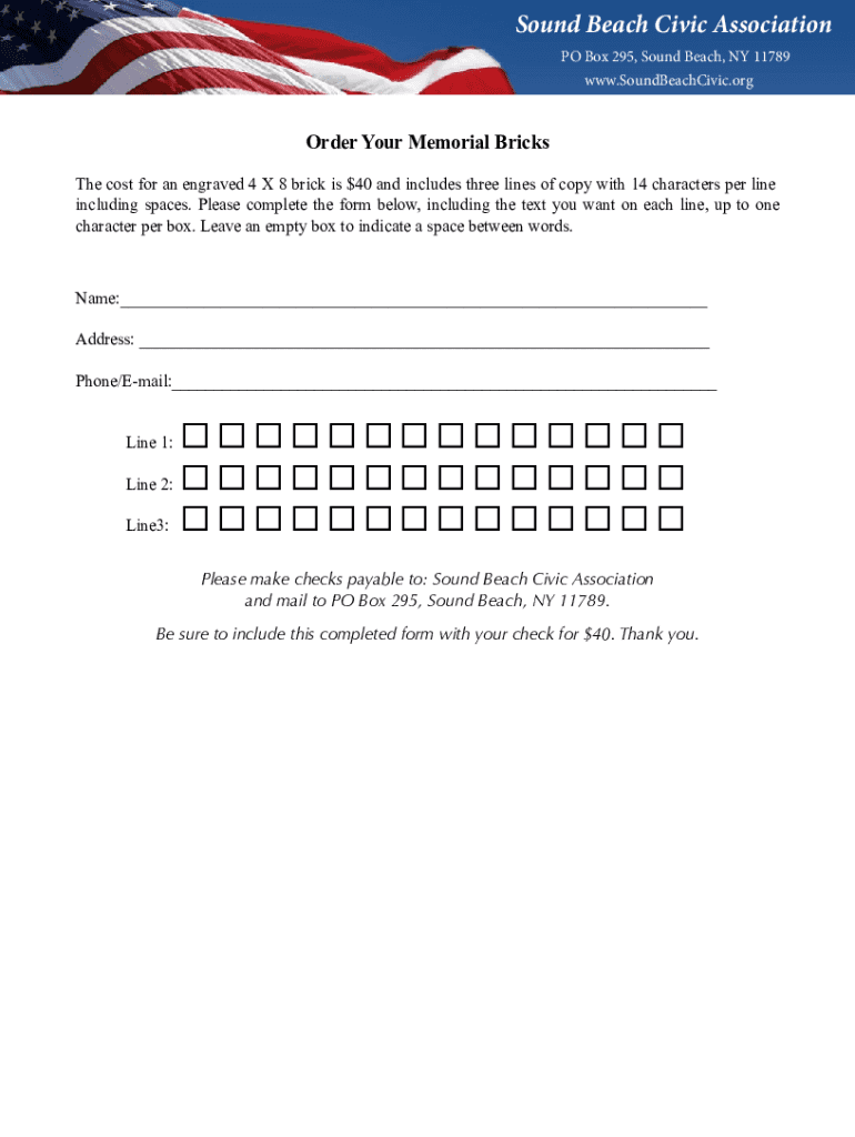 Fillable Online Community Sound Beach Property Owners AssociationSound Fax Email Print