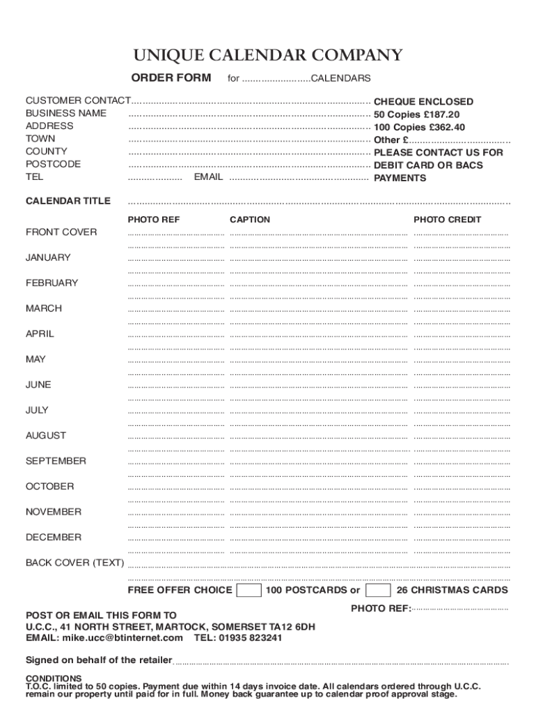 Fillable Online 22+ Business Calendar Templates - Free Sample, Example ...