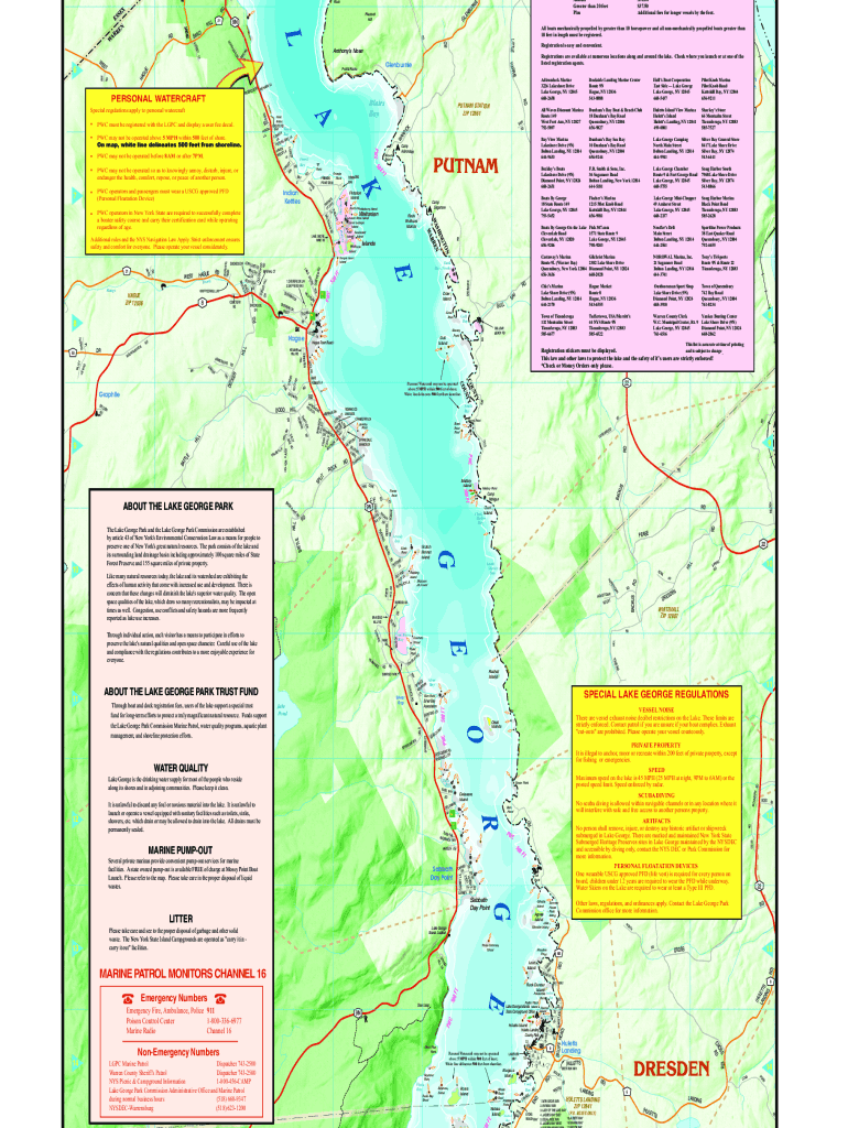 Fillable Online Contact Norowal Marina in Bolton Landing Public Boat