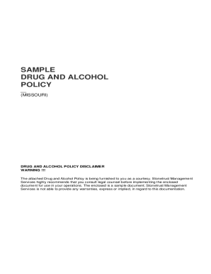 Overview of Sample Drug and Alcohol Abuse Policy - PDF Free ...