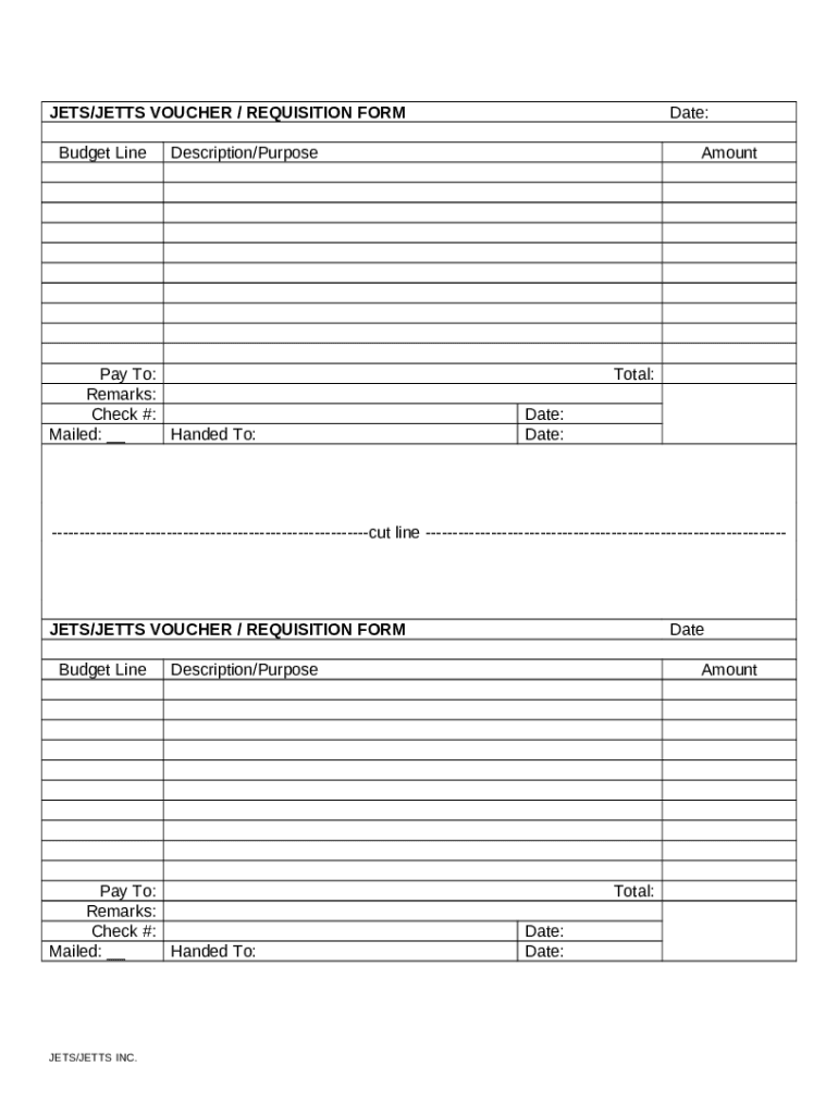 JETS/JETTS VOUCHER / REQUISITION Doc Template pdfFiller