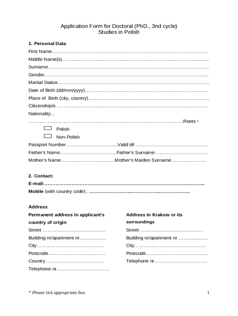 puchd phd application form