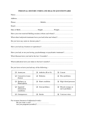 Fillable Online HEALTH HISTORY FORM - Walgreens: Pharmacy, Health ...