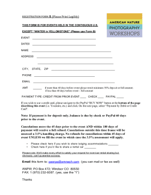 Free Event Registration form template - Online Forms Download