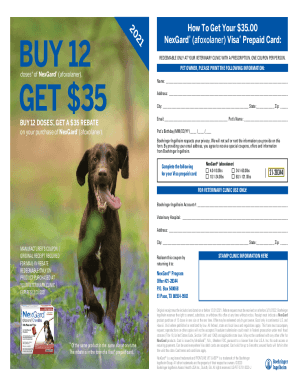 Fillable Online How To Get Your $35.00 1 BUY 12 NexGard Visa Fax Email ...