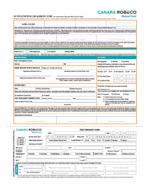 Canara Robeco Mutual Fund SIP Registration Form