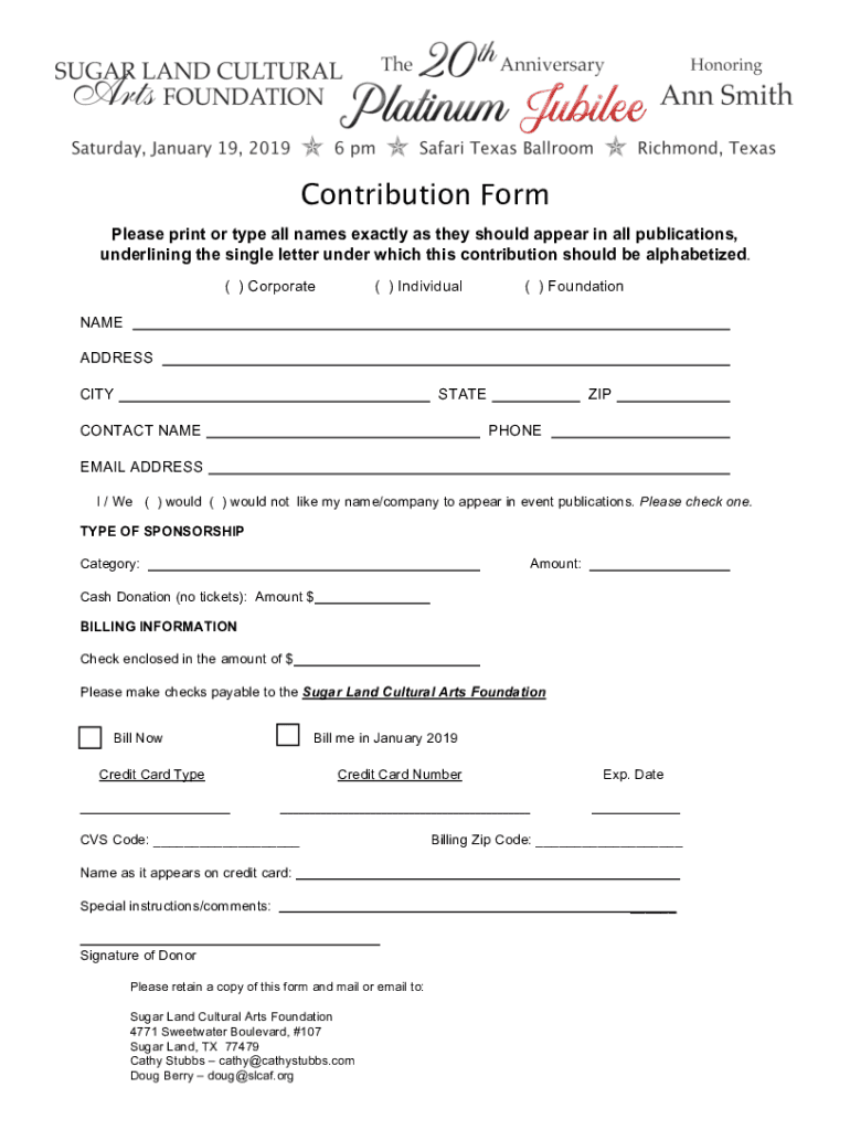 Fillable Online How to Write a Contribution Letter? Sample, Example