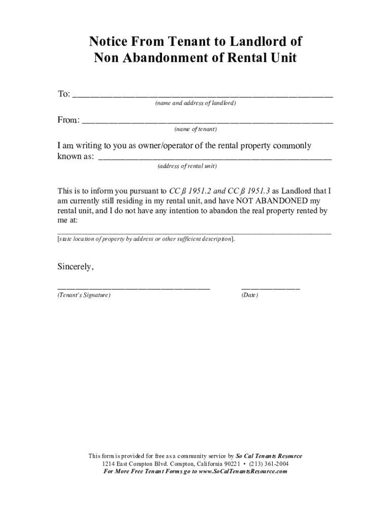 Fillable Online Tenants and Landlords Montana Department of JusticeTerminating a Lease or