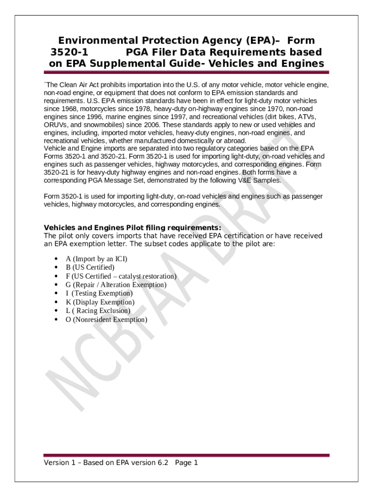 Learn About Importing Vehicles and EnginesUS EPA Doc Template pdfFiller