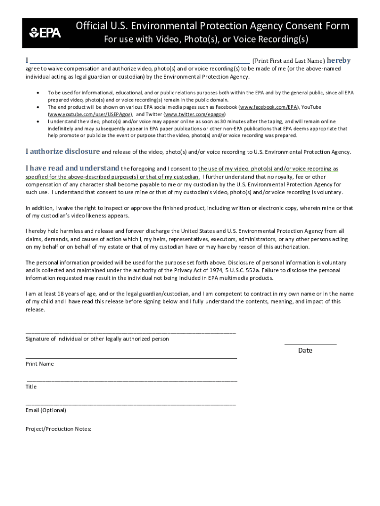 photo release consent form Preview on Page 1