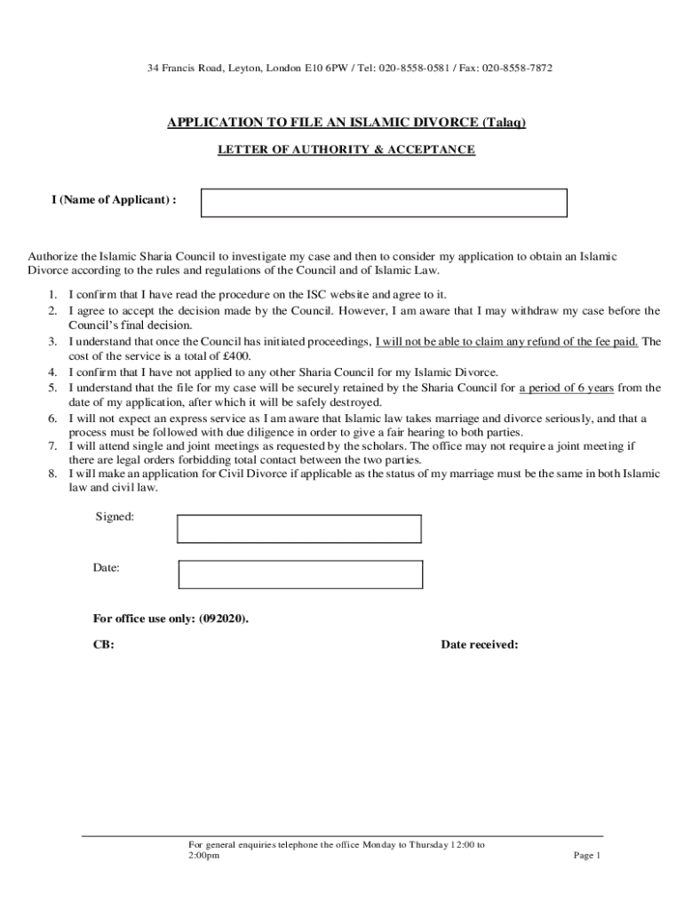 Form Islamic Divorce - Fill Online, Printable, Fillable, Blank Throughout islamic divorce agreement template