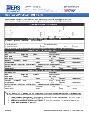 Fillable Online Blank Rental Application Form Templates (Word, PDF) Fax ...