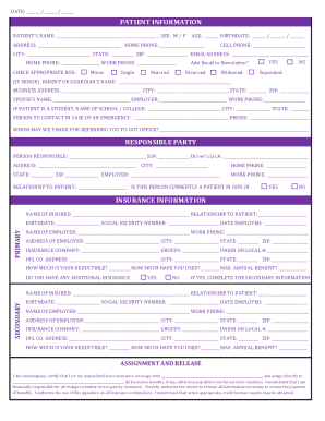 Patient Information Form - gynspecialistschesapeake.com