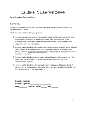 PARENT HANDBOOK - Little Inspirations