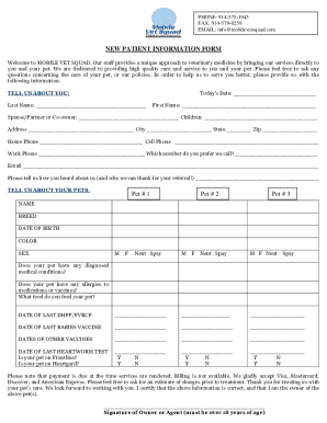 Download &amp;amp; Print Form - Mobile Vet Squad