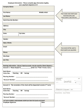 4. Employee Info &amp;amp; DD Form