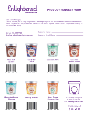 General Request Form ICE CREAM with UPCs-2018