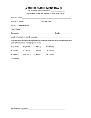 15 Adjudication Sheet